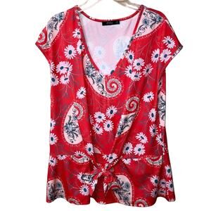 Lily By Firmiana Floral Daisy Print Top - Ladies Medium